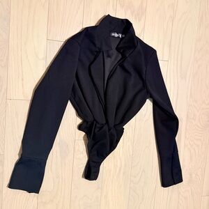 Misguided Elegant Black Women's Blouse Bodysuit